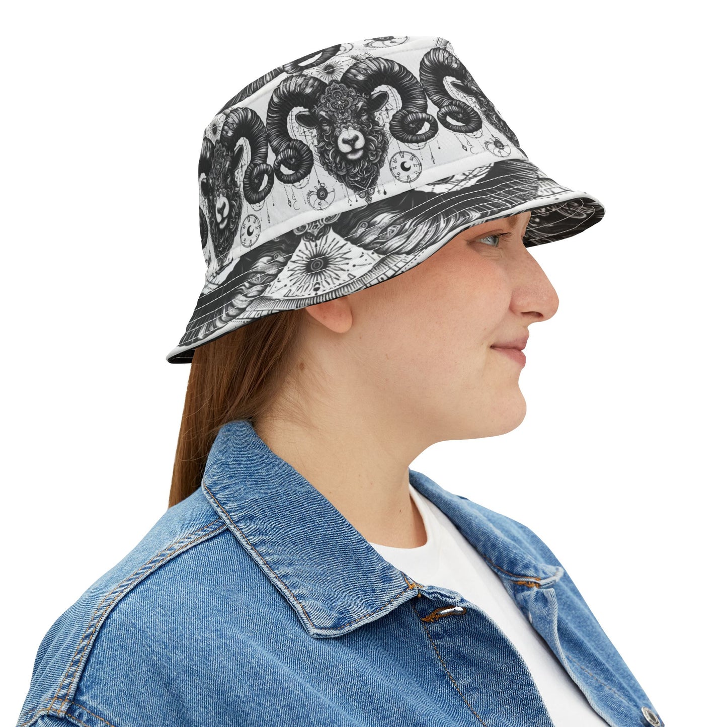 Aries Ram Bucket Hat Zodiac Gift Birthday Christmas Anniversary Wife Friend Daughter