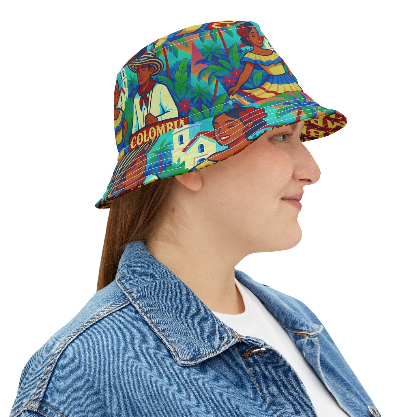 Columbia Bucket Hat Colombian Gift for Her Him Unisex