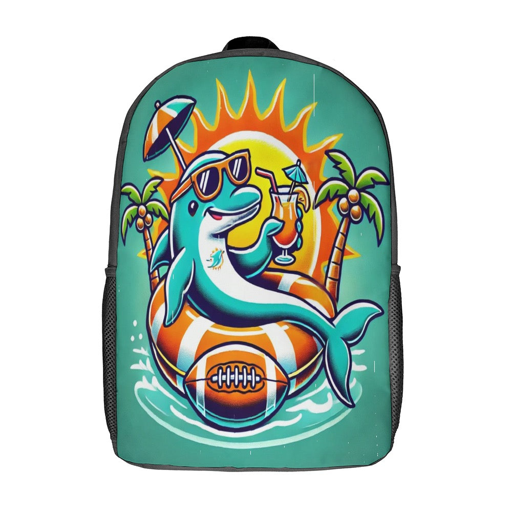 Miami Dolphins 17 Inch Shoulder Backpack