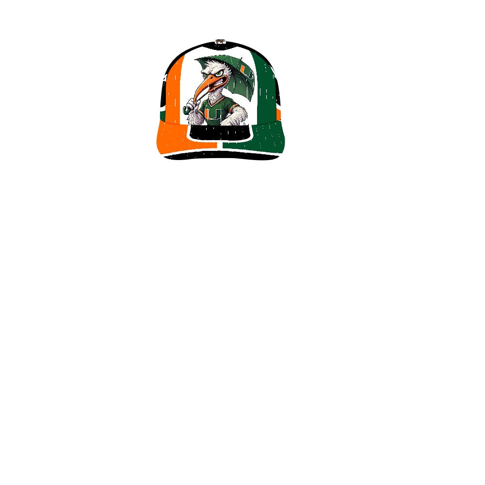 Miami Football Inspired Trucker Hat | Orange & Green Game Day Cap