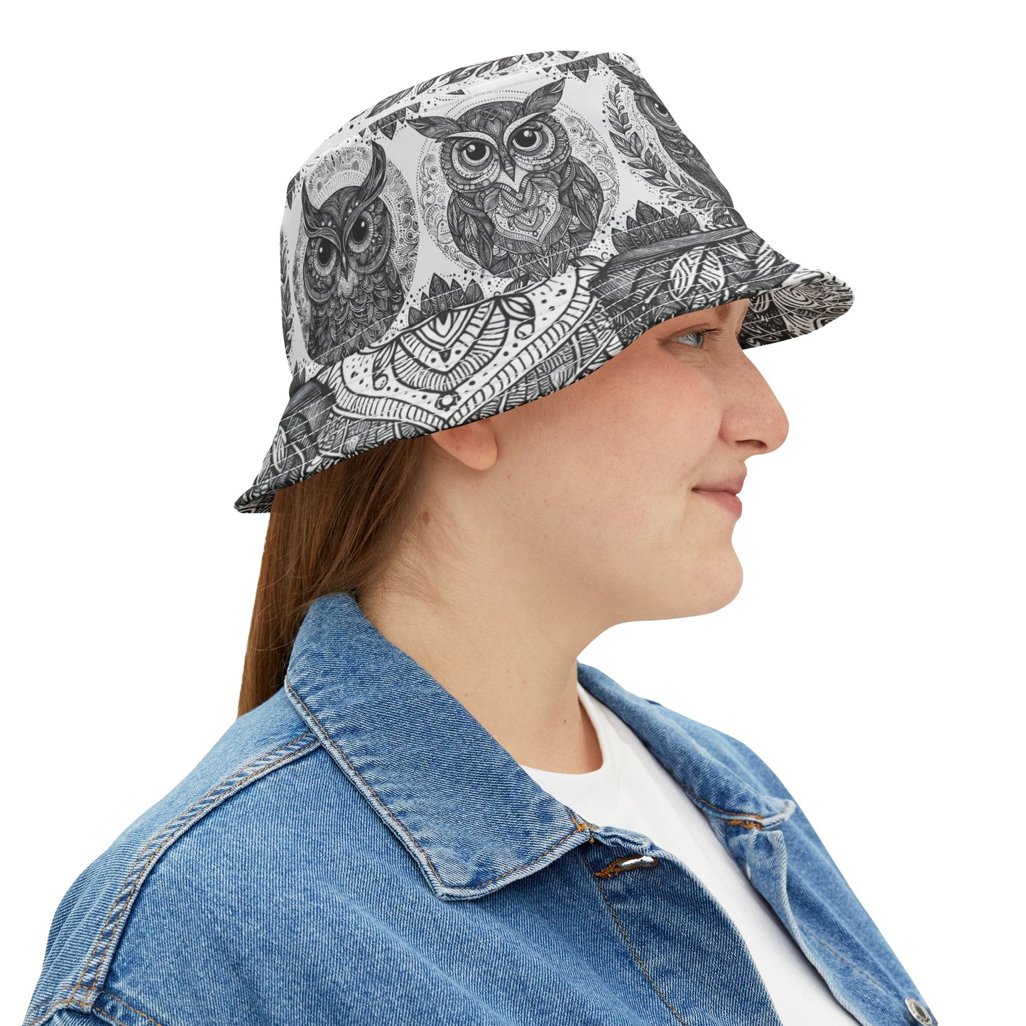 Owl Bucket Hat Gift Graduation Bird Watcher Vet Nature