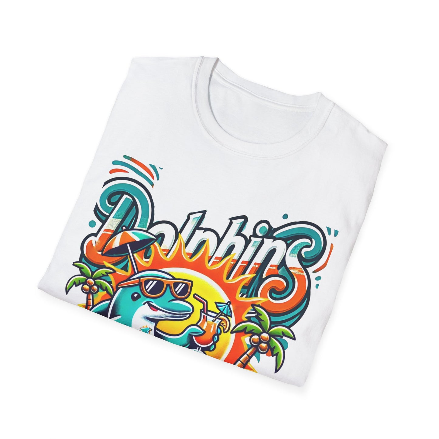 Miami Unisex Softstyle T-Shirt Dolphins