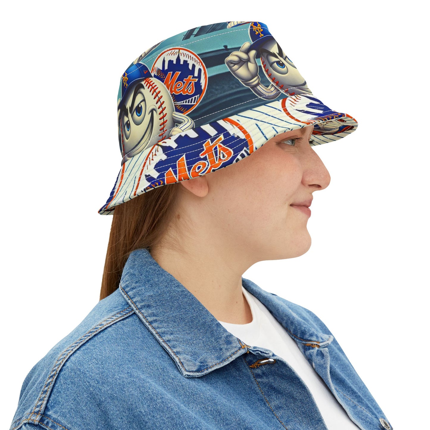 NY Mets Baseball Bucket Hat New York Sports Accessory
