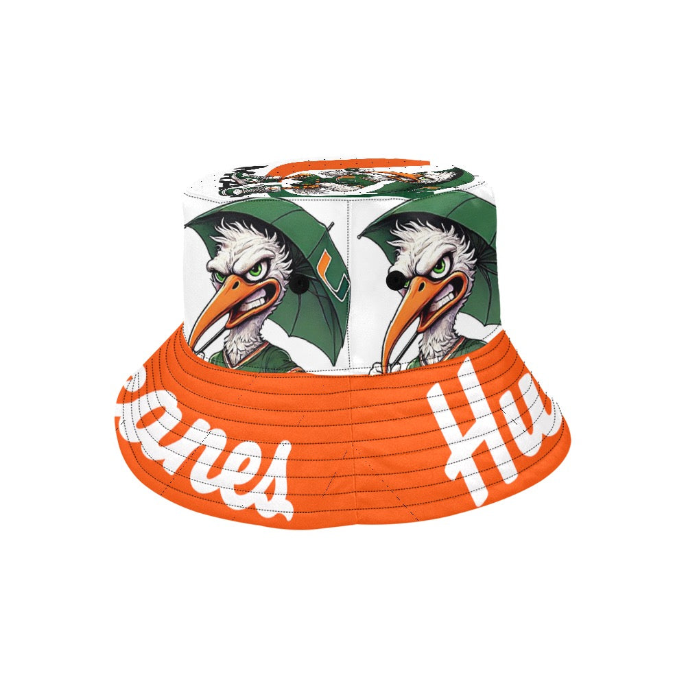 Miami Hurricanes University of Miami Men’s All Over Print Bucket Hat Large