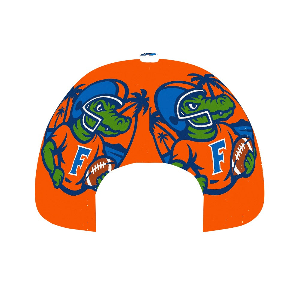Florida Gators Trucker Hat, UF Gators Baseball Cap, Orange Brim