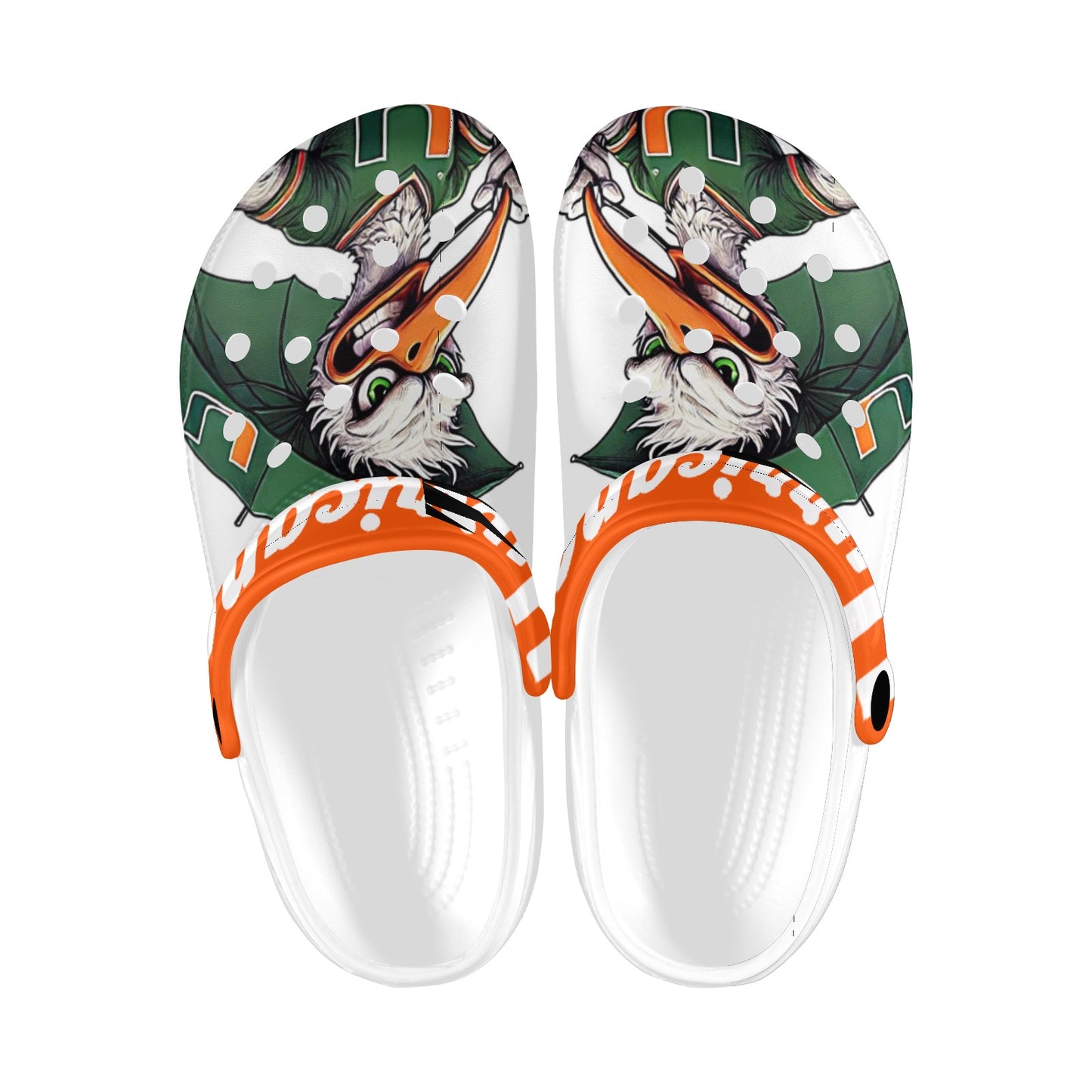 Hurricanes Adults Clogs Miami University Croclike White