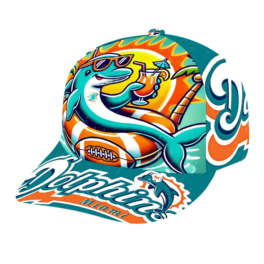 Miami Dolphins Trucker Hat, Miami Dolphins Baseball Cap, Football Fan Hat