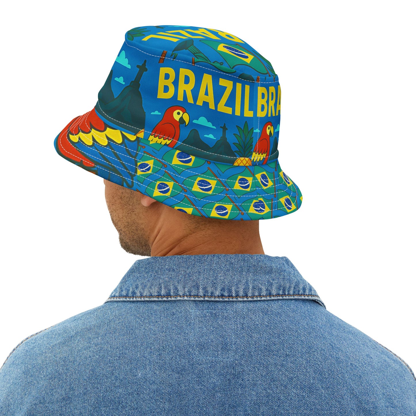 Brazil Bucket Hat Gift for Brazilian Mom Wife Her Country