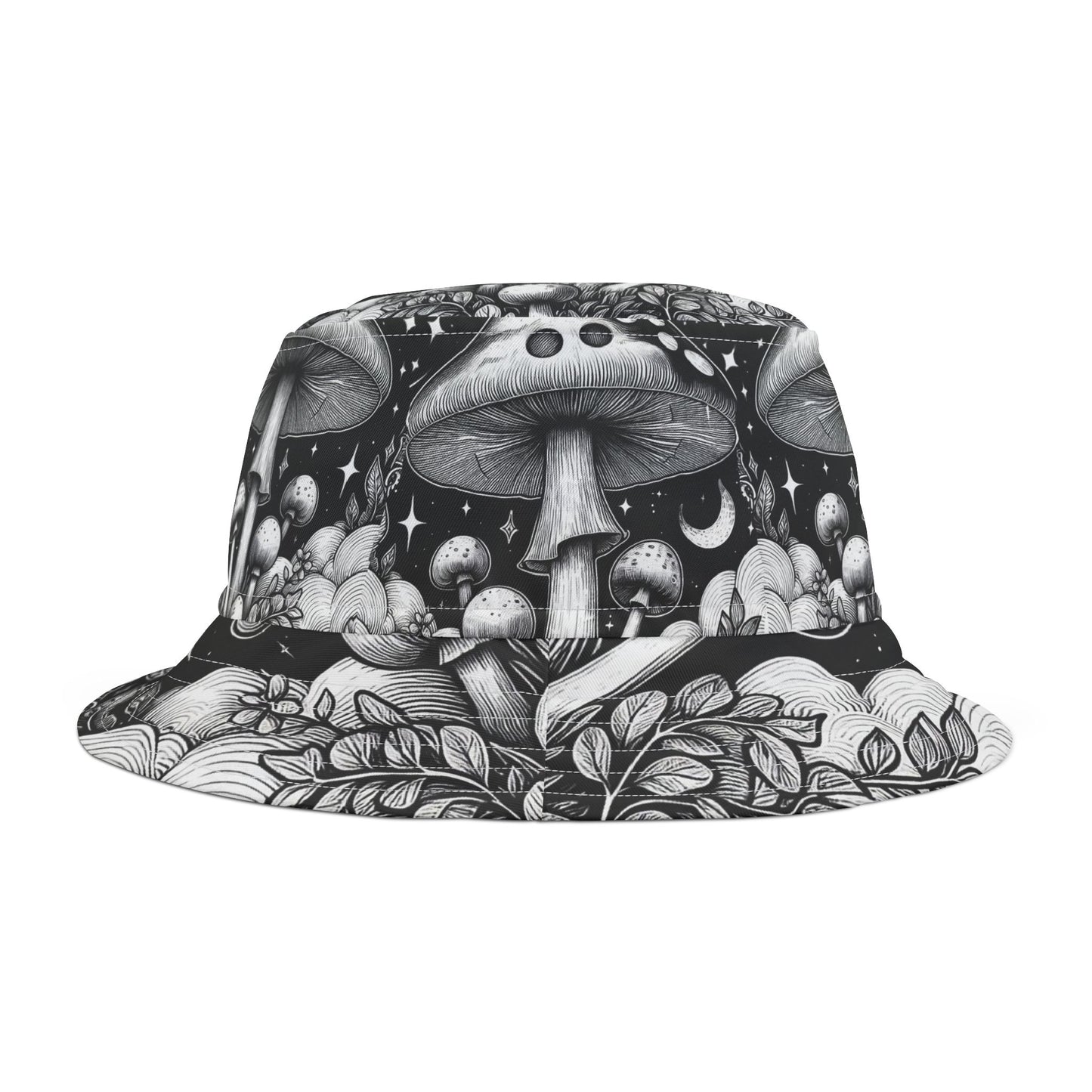 Mushroom Bucket Hat Gift Shrooms Fungi Holistic Fashion BOHO Vegan Vegitarian