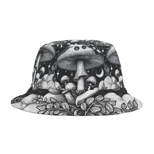 Mushroom Bucket Hat Gift Shrooms Fungi Holistic Fashion BOHO Vegan Vegitarian