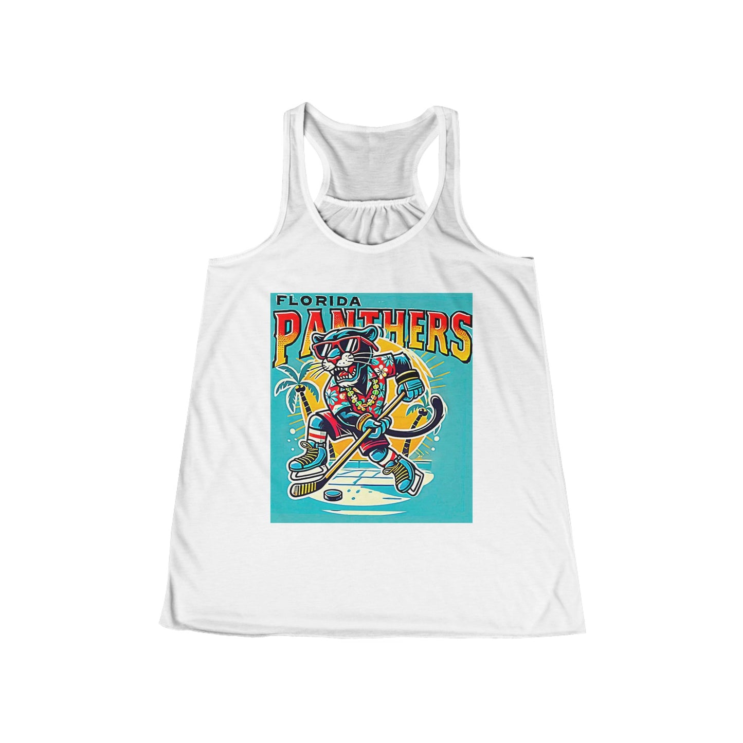 Florida Panthers Hockey Women's Flowy Racerback Tank Sports Fan Apparel