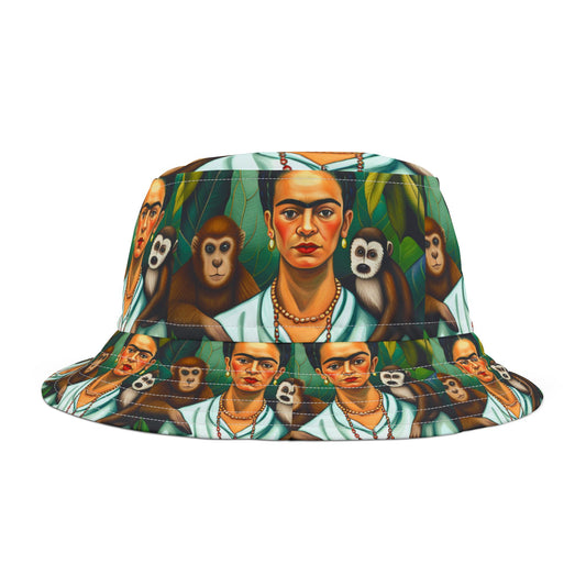 Frida Kahlo Bucket Hat Mexican Artist Gift Original Art Retro Vintage Style