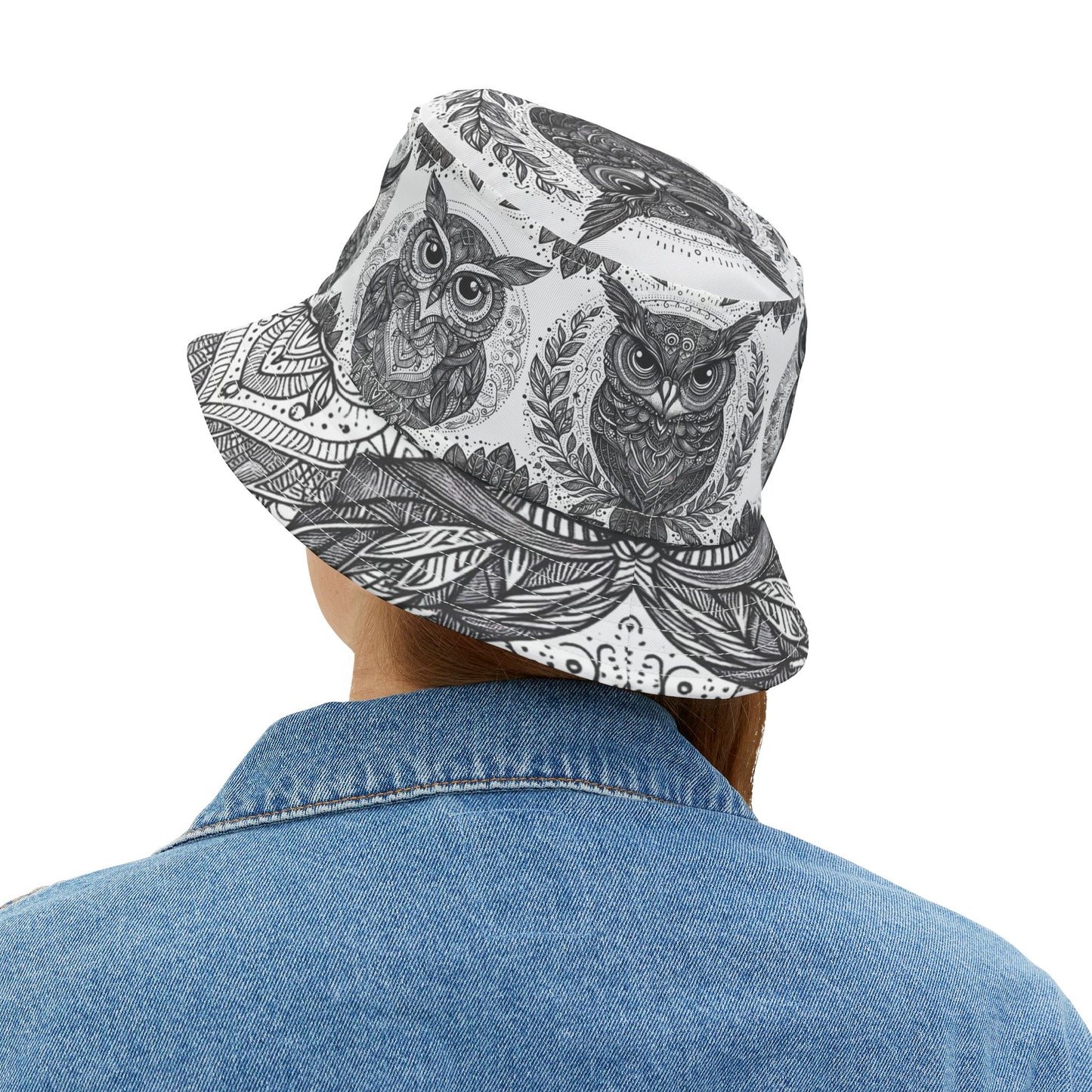 Owl Bucket Hat Gift Graduation Bird Watcher Vet Nature