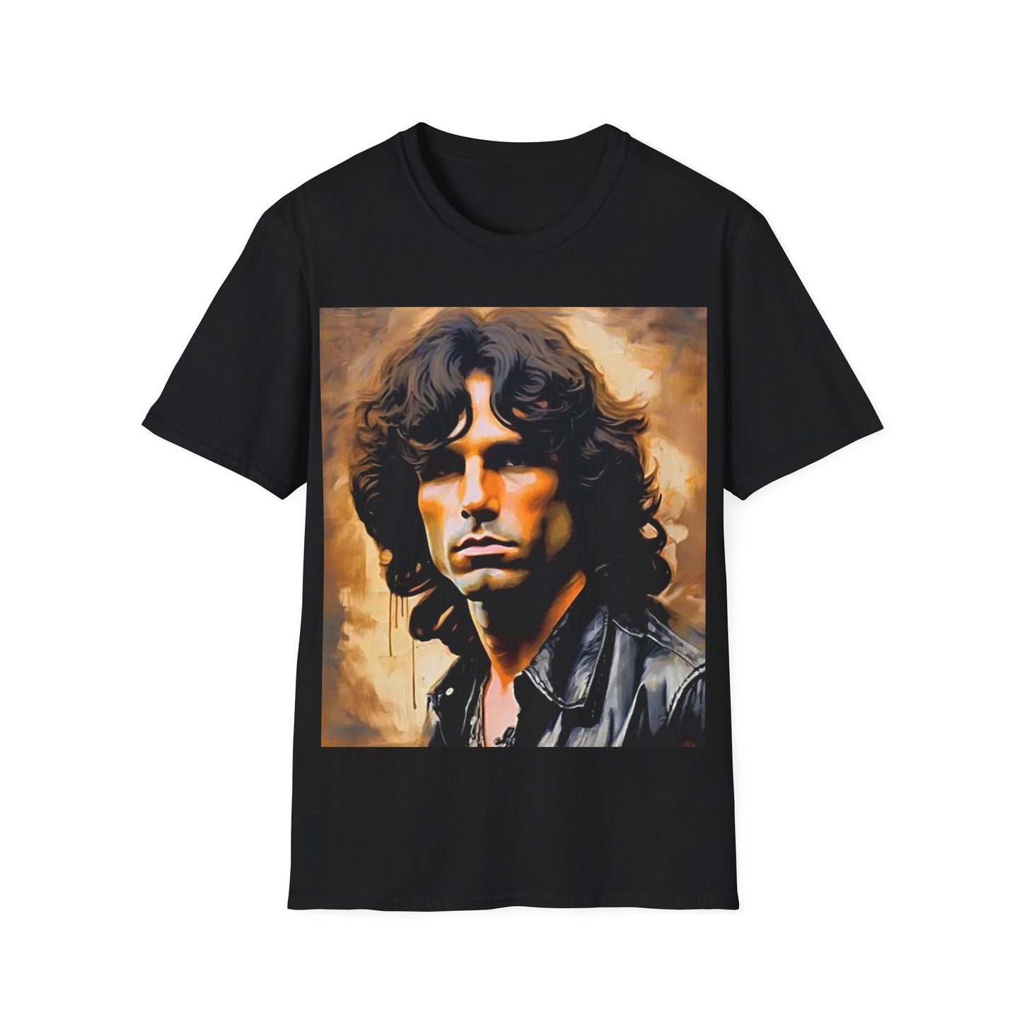 Jim Morrison Unisex Softstyle T-Shirt Vintage Style Rockstar 1960’s