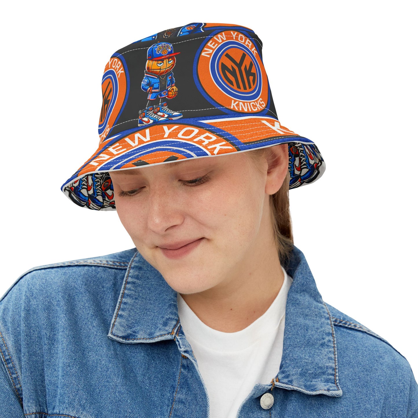 NY KNICKS Basketball Bucket Hat Gift Unisex Sports Team Fan