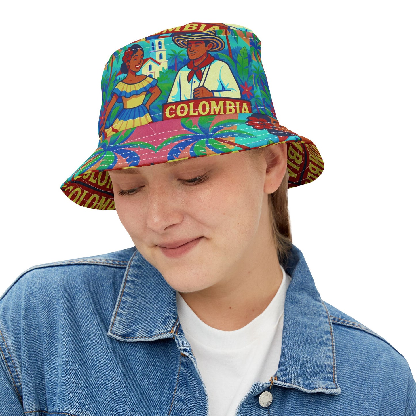 Columbia Bucket Hat Colombian Gift for Her Him Unisex