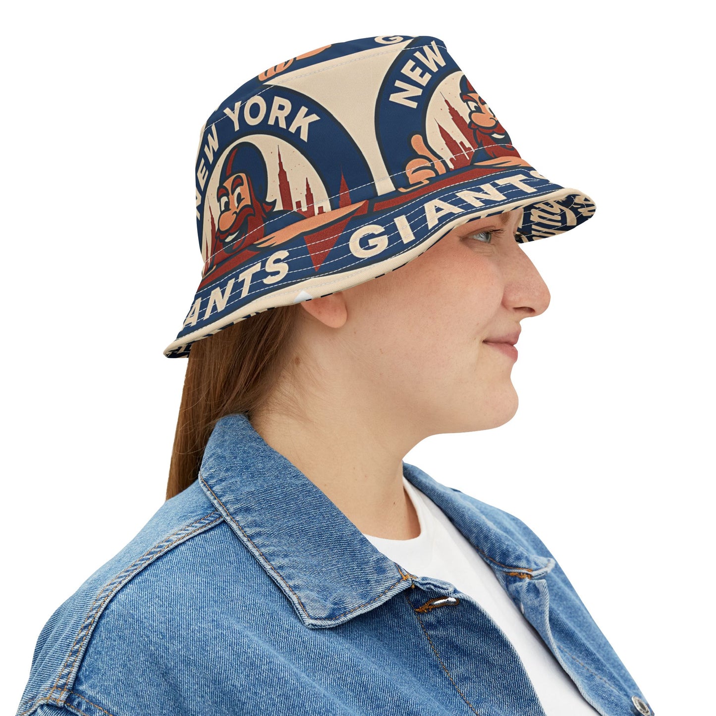 NY City Giants Bucket Hat Football Sports Wear Fan