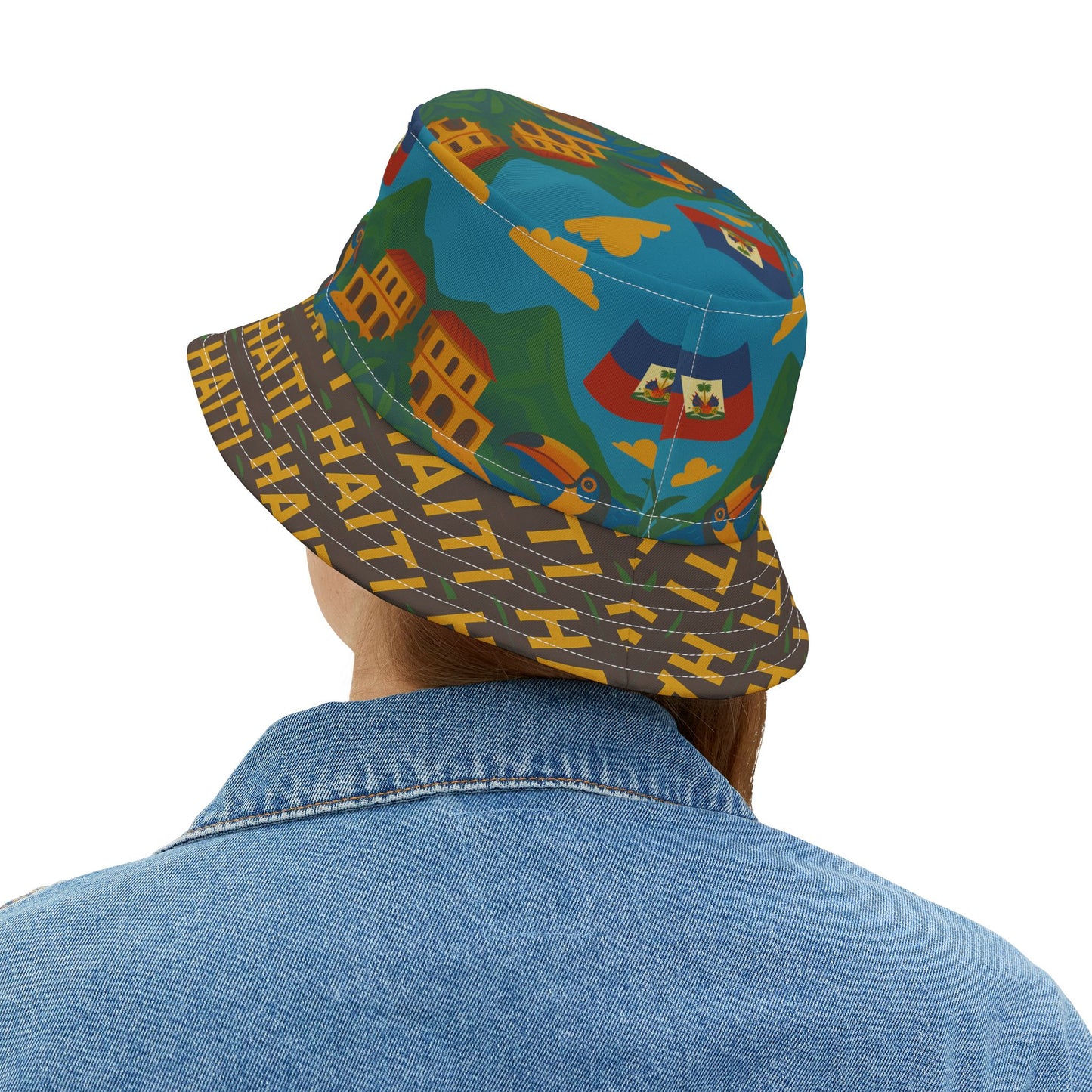 Haiti Bucket Hat Gift for Her Him Country Fashion