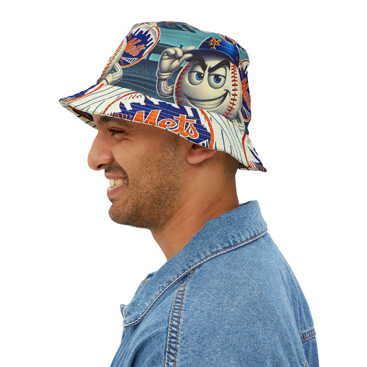 NY Mets Baseball Bucket Hat New York Sports Accessory
