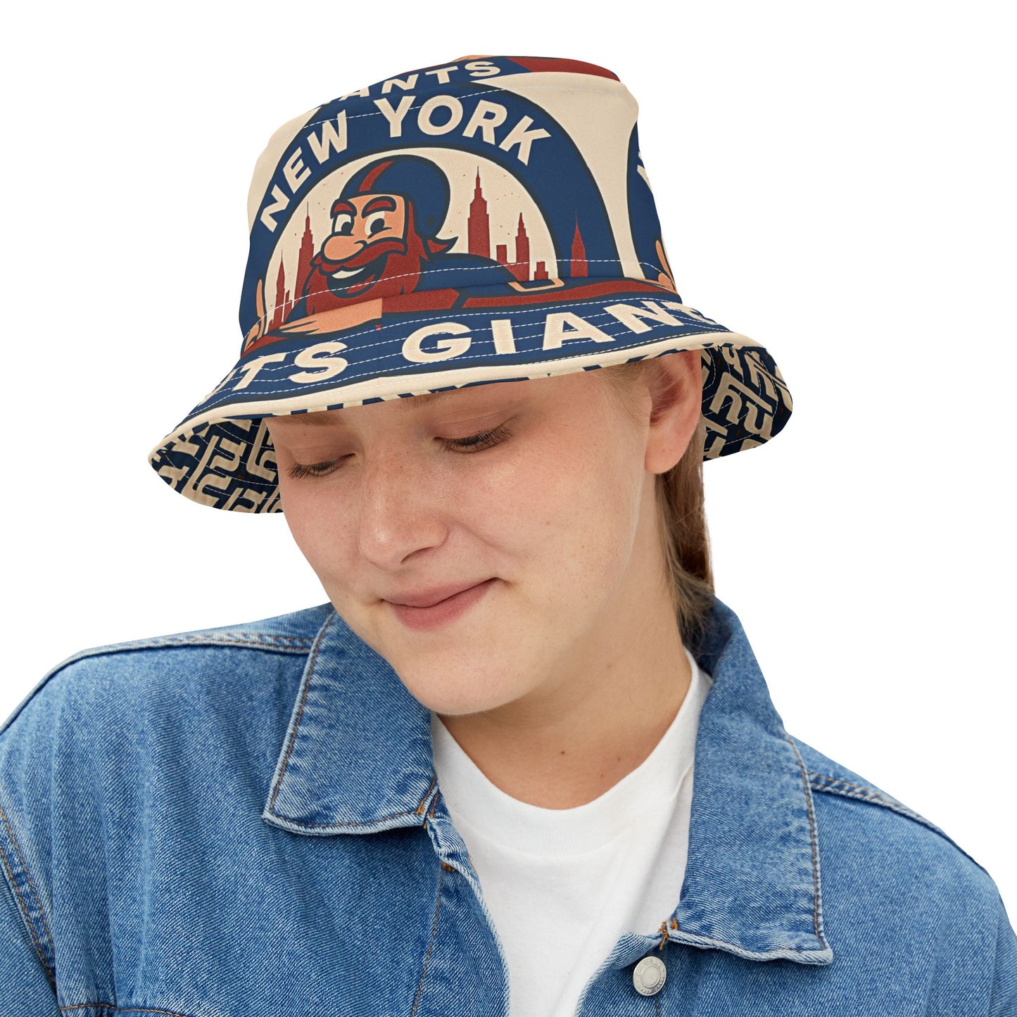 NY City Giants Bucket Hat Football Sports Wear Fan