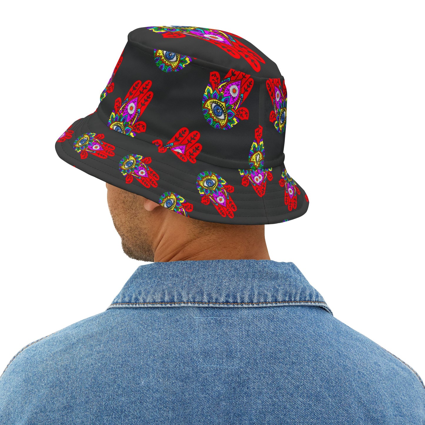 Bucket Hat (AOP) Hamsa Evil Eye Protection Hand of Fatima