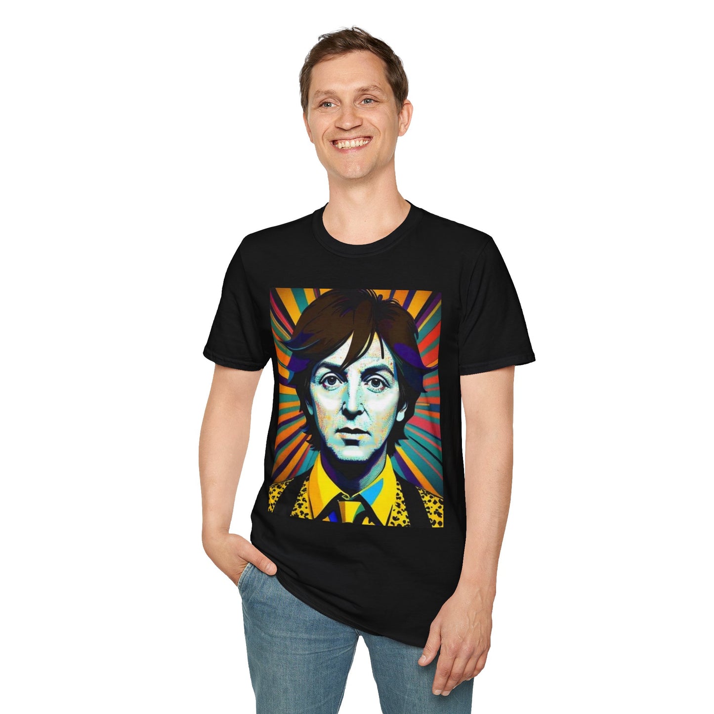 Paul McCartney Newest Unisex Softstyle T-Shirt Vintage Retro Style 1960’s