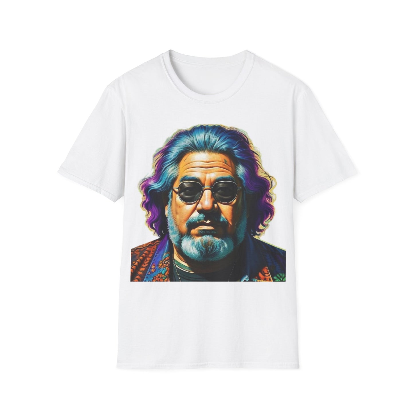 Jerry Garcia Newest Unisex Softstyle T-Shirt 1980’s Musician Retro Vintage Style