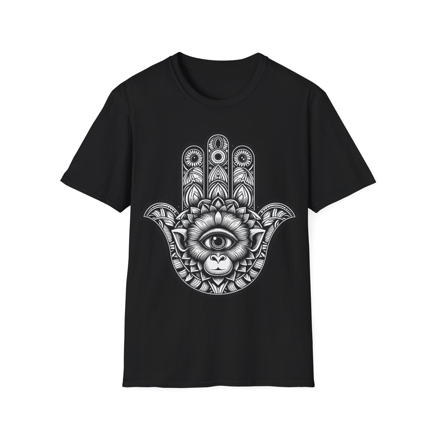 Hamsa T-Shirt Spiritual Monkey Tee Gift Funny Top Boho Summer
