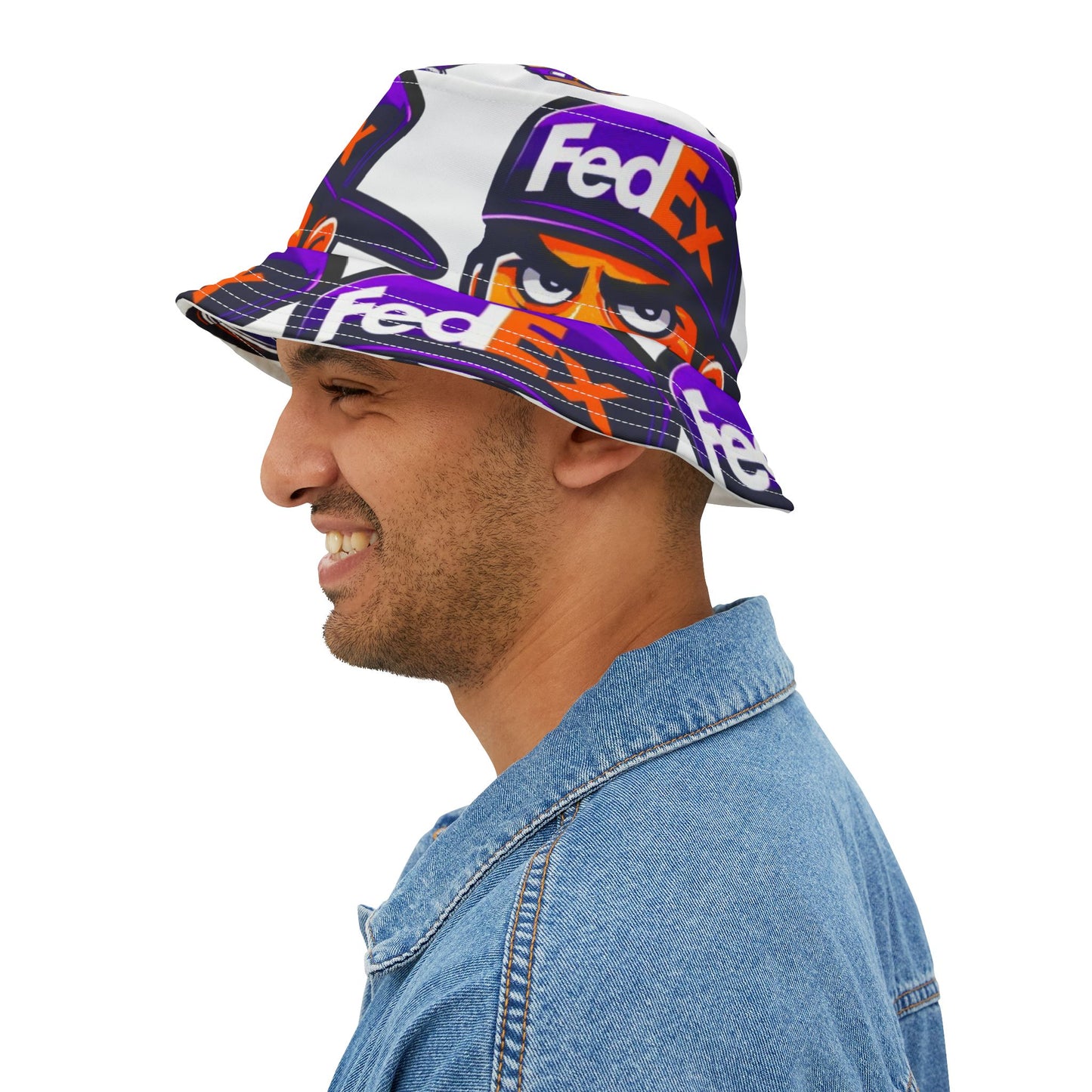 FedEX White Background Bucket Hat