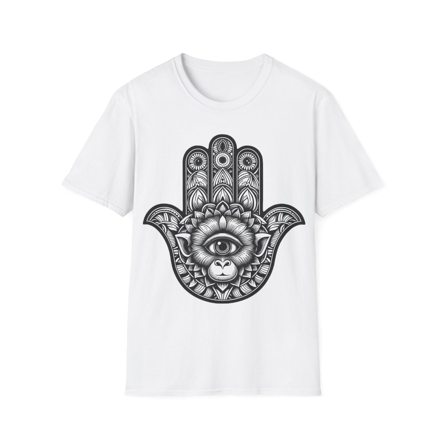 Hamsa T-Shirt Spiritual Monkey Tee Gift Funny Top Boho Summer