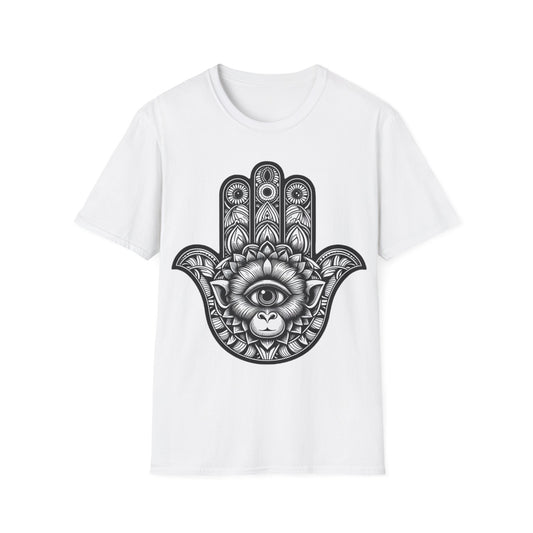 Hamsa T-Shirt Spiritual Monkey Tee Gift Funny Top Boho Summer
