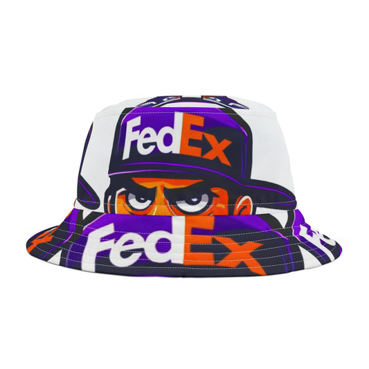 FedEX White Background Bucket Hat