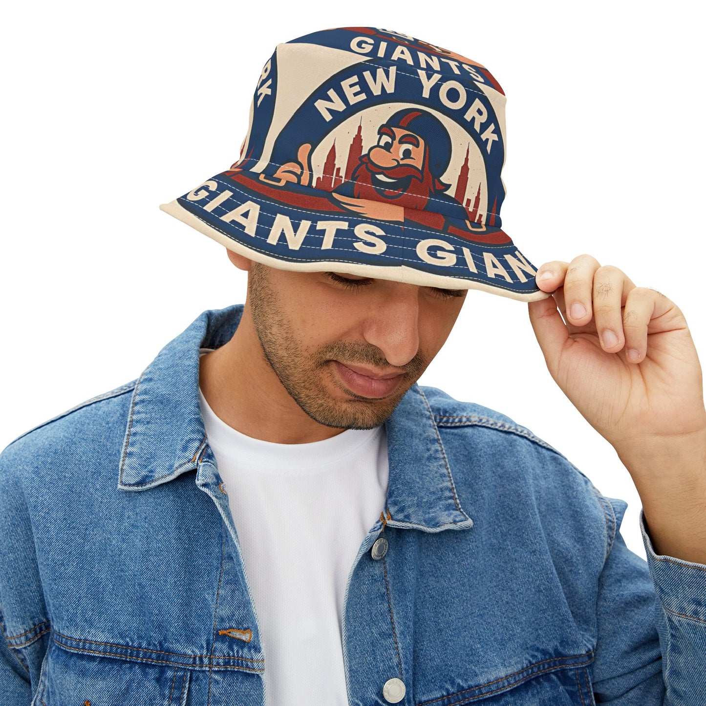 NY City Giants Bucket Hat Football Sports Wear Fan