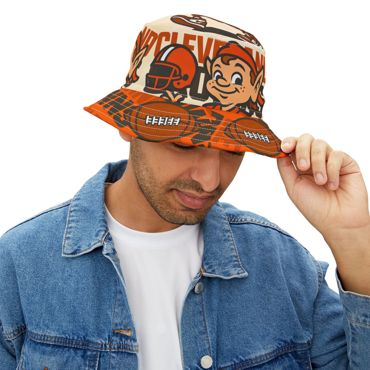 Cleveland Brown Football Bucket Hat Team Fan Gift