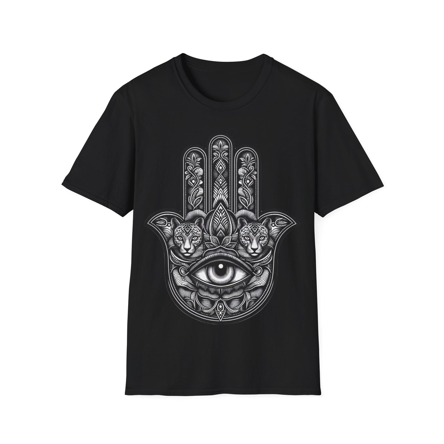 Hamsa T-Shirt Panther Gift Hand of Fatima Boho Spiritual Bohemian Top