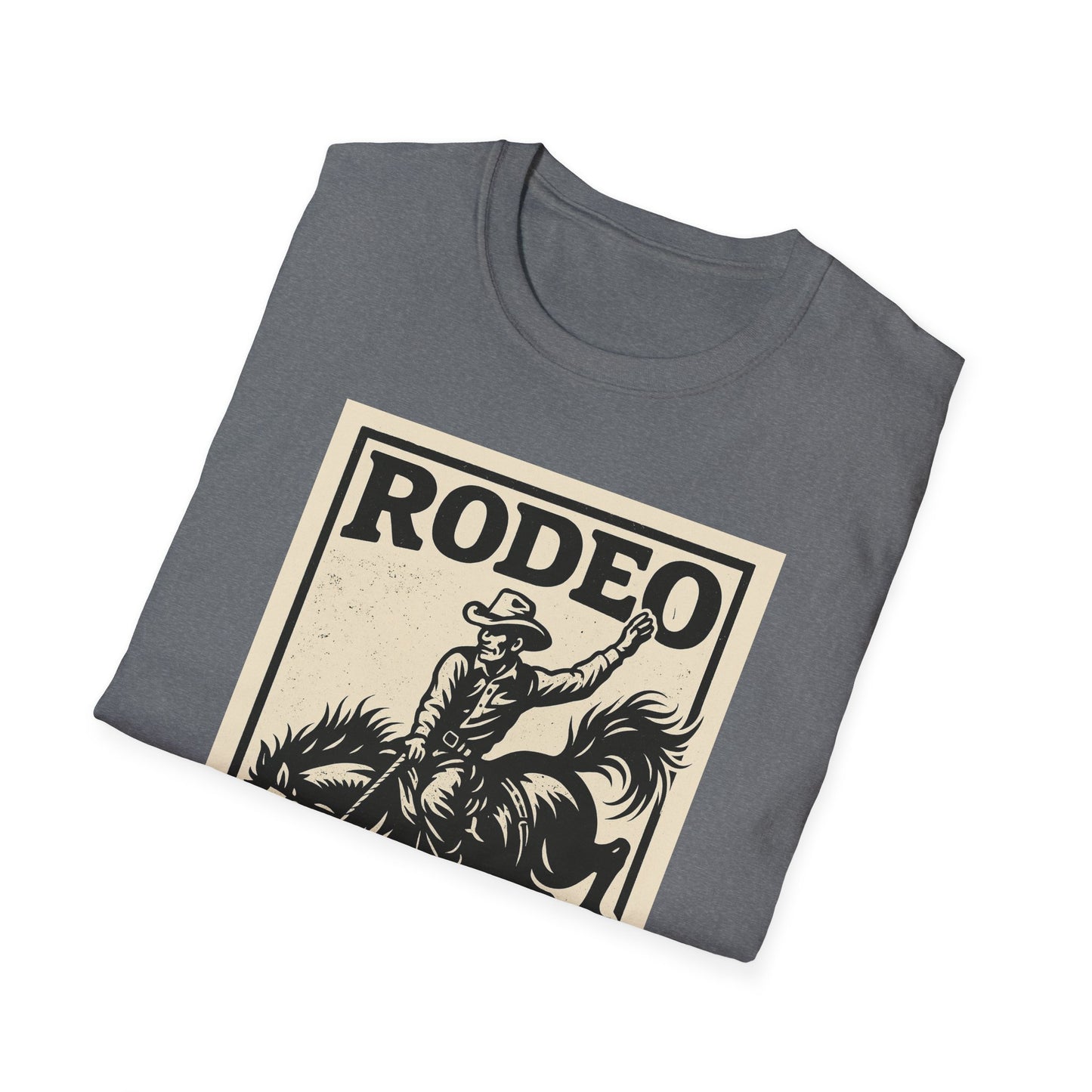 Rodeo Unisex Softstyle T-Shirt Cowboy Shirt Tee Western