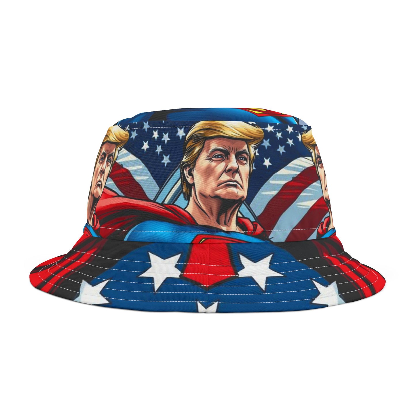 Trump Superman Bucket Hat President 45 47 Republican MAGA Gift