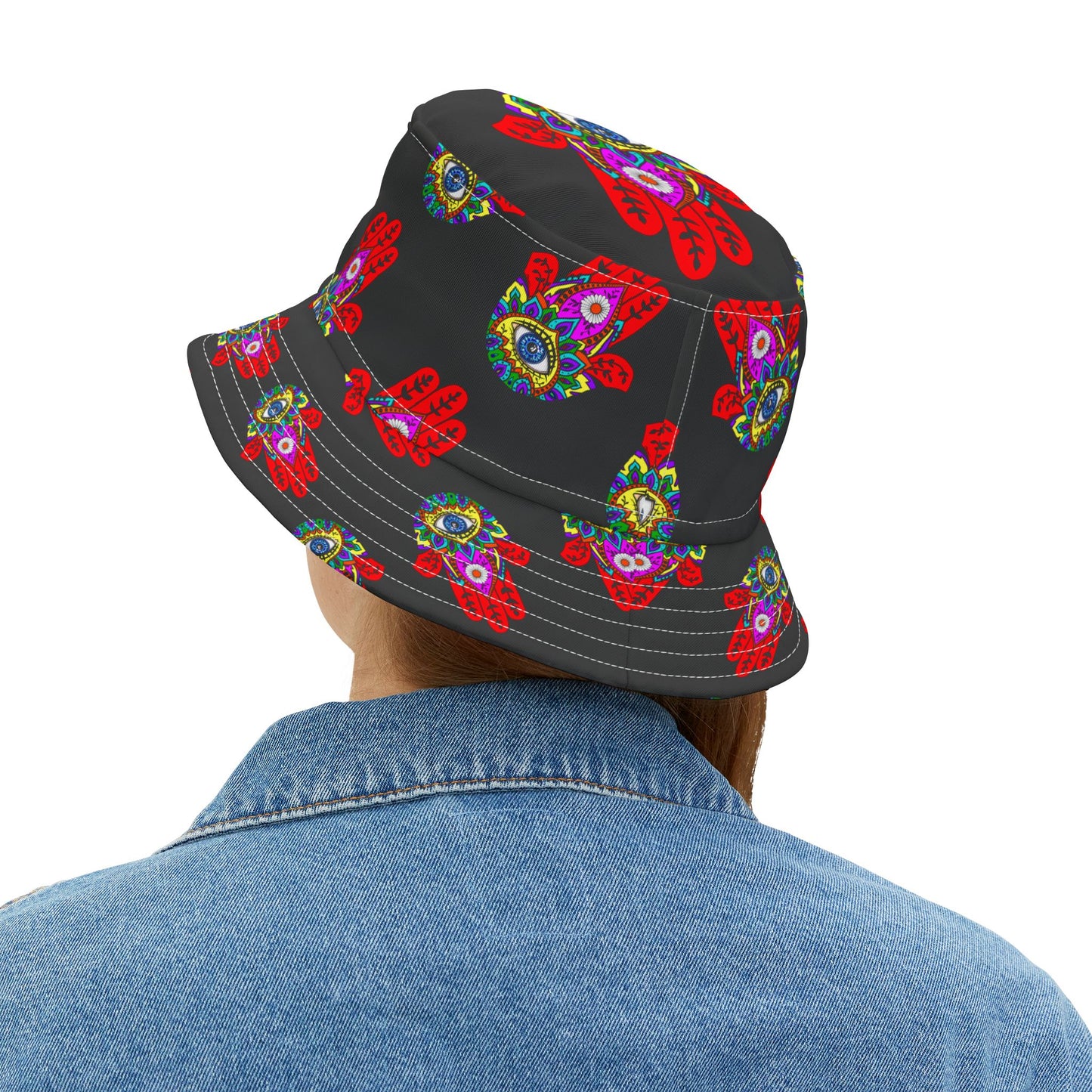 Bucket Hat (AOP) Hamsa Evil Eye Protection Hand of Fatima