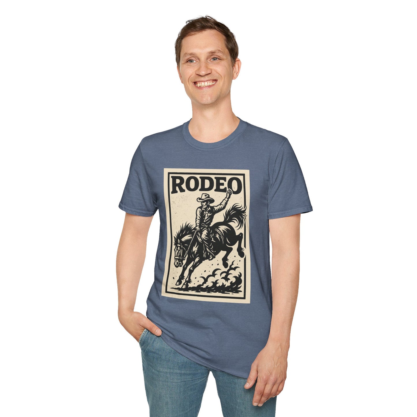 Rodeo Unisex Softstyle T-Shirt Cowboy Shirt Tee Western
