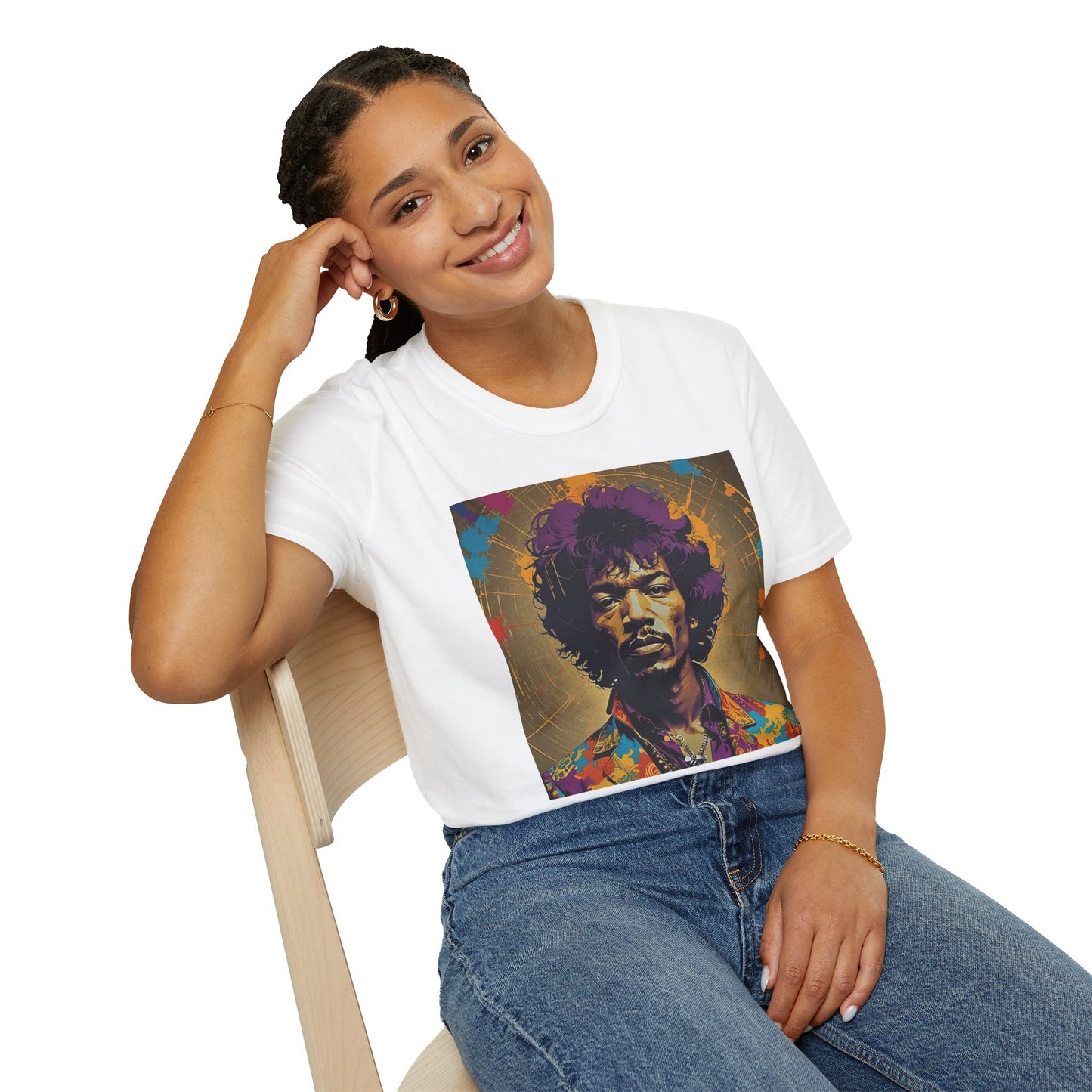 Jimmy Newest Unisex Softstyle T-Shirt. Vintage Style 1960’s Musician