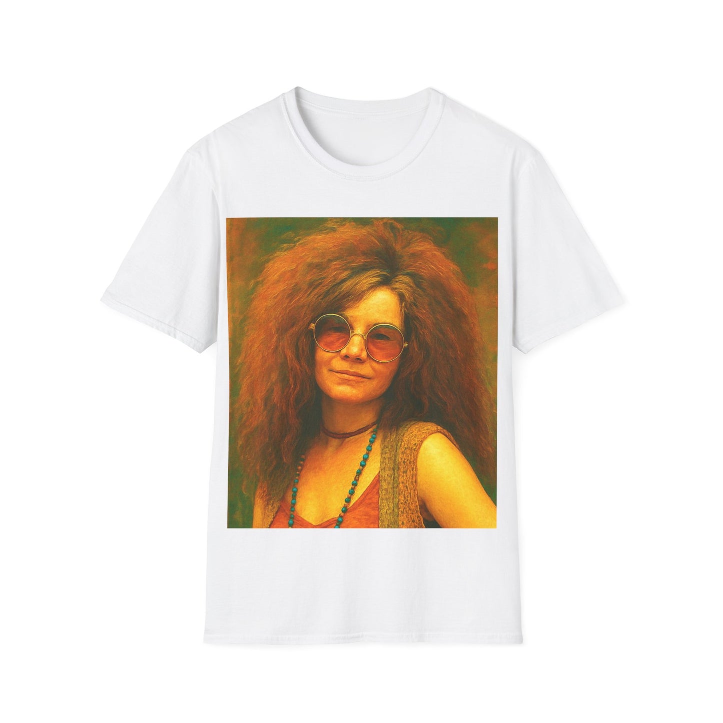 Janice Joplin Unisex Softstyle T-Shirt 1960’s Vintage Style Singer