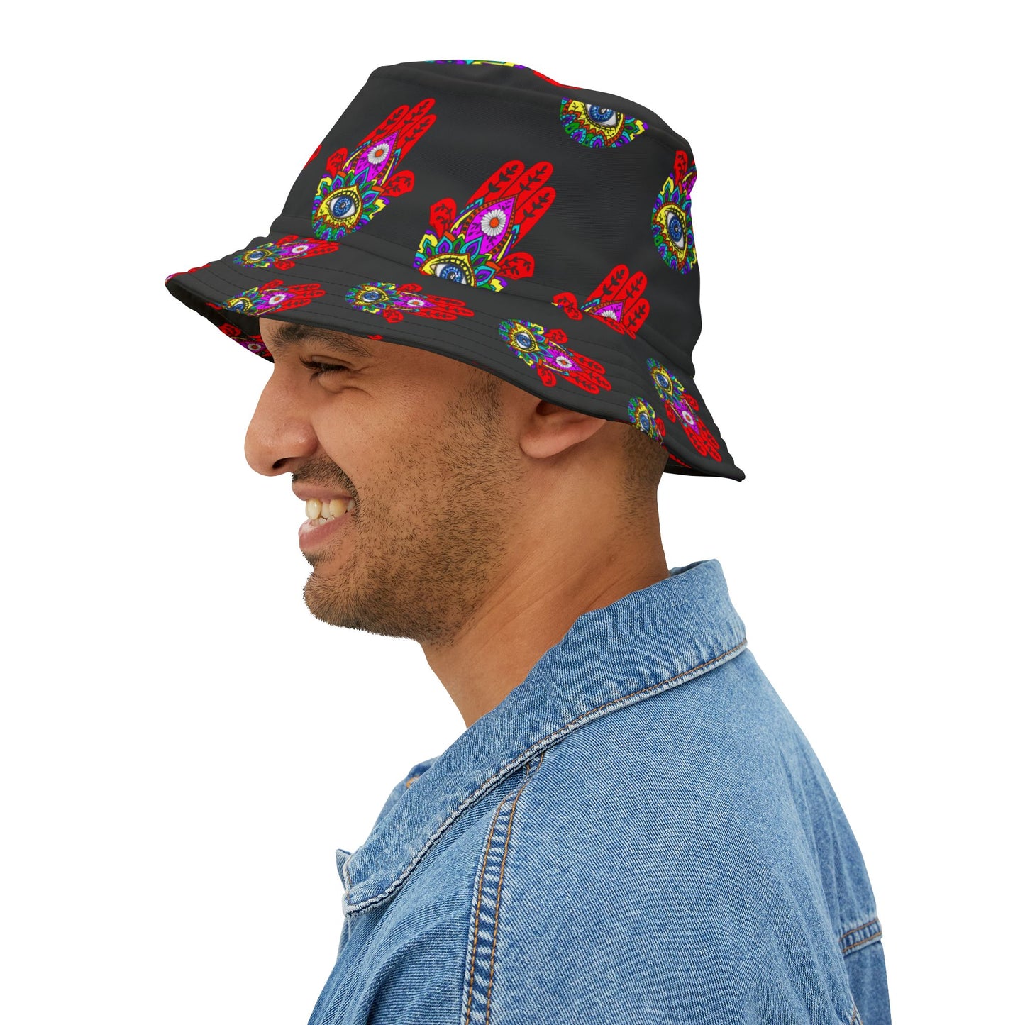 Bucket Hat (AOP) Hamsa Evil Eye Protection Hand of Fatima