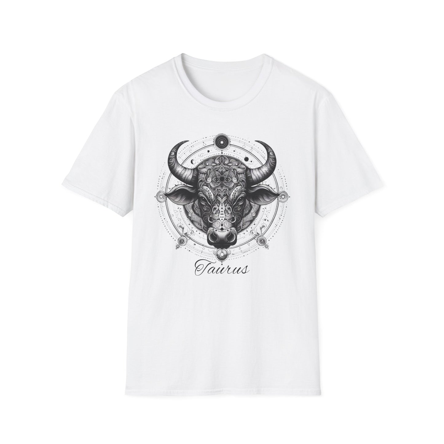 Taurus Zodiac Symbol Unisex T-Shirt - Birthday Gift for Sister Brother Mother Father - Boho Bohemian Style