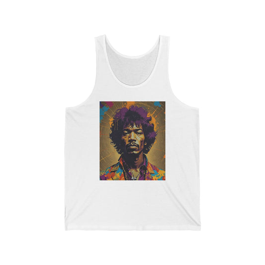 Jimmy Hendrix Unisex Jersey Tank Top 1960’s Vintage Style Rock Star