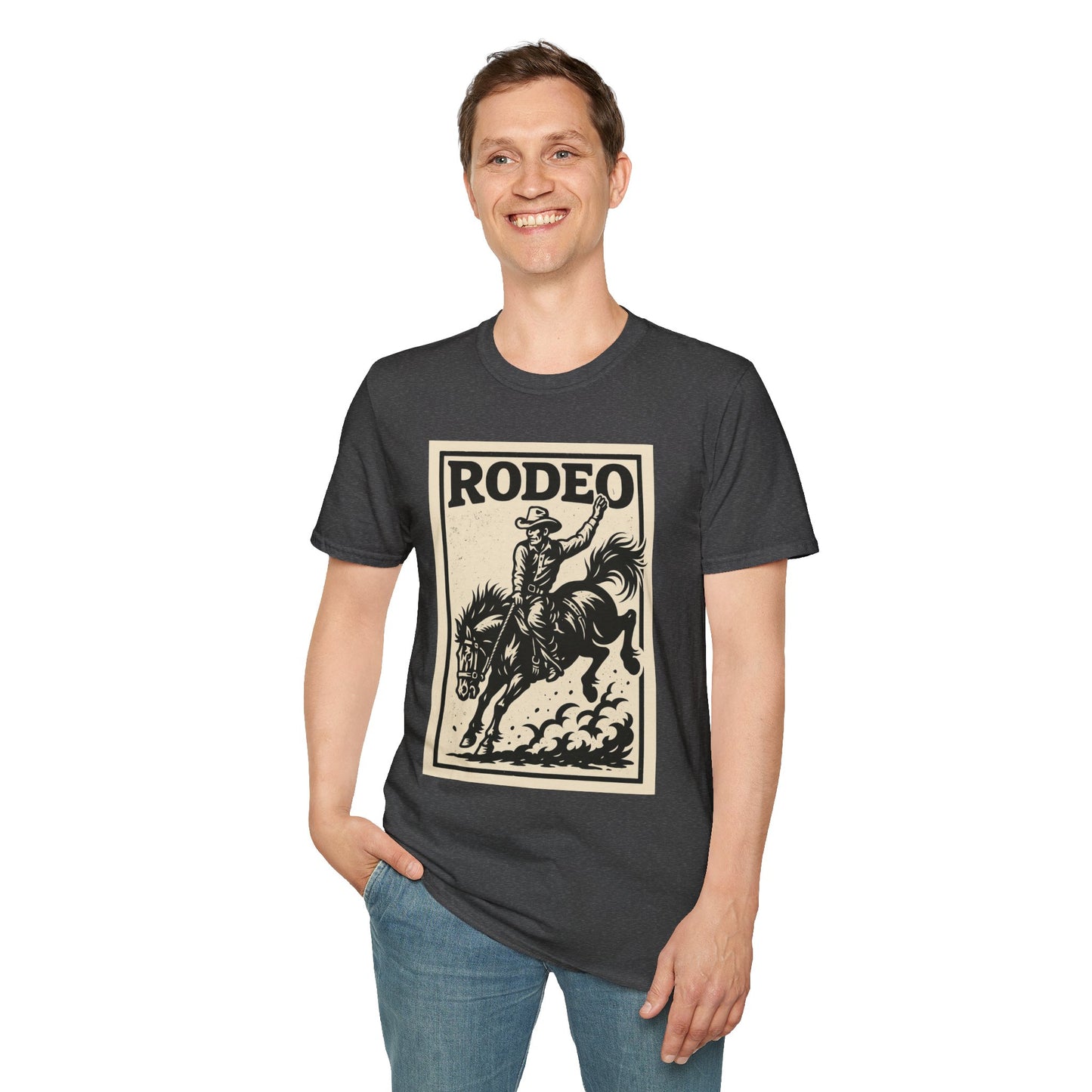 Rodeo Unisex Softstyle T-Shirt Cowboy Shirt Tee Western