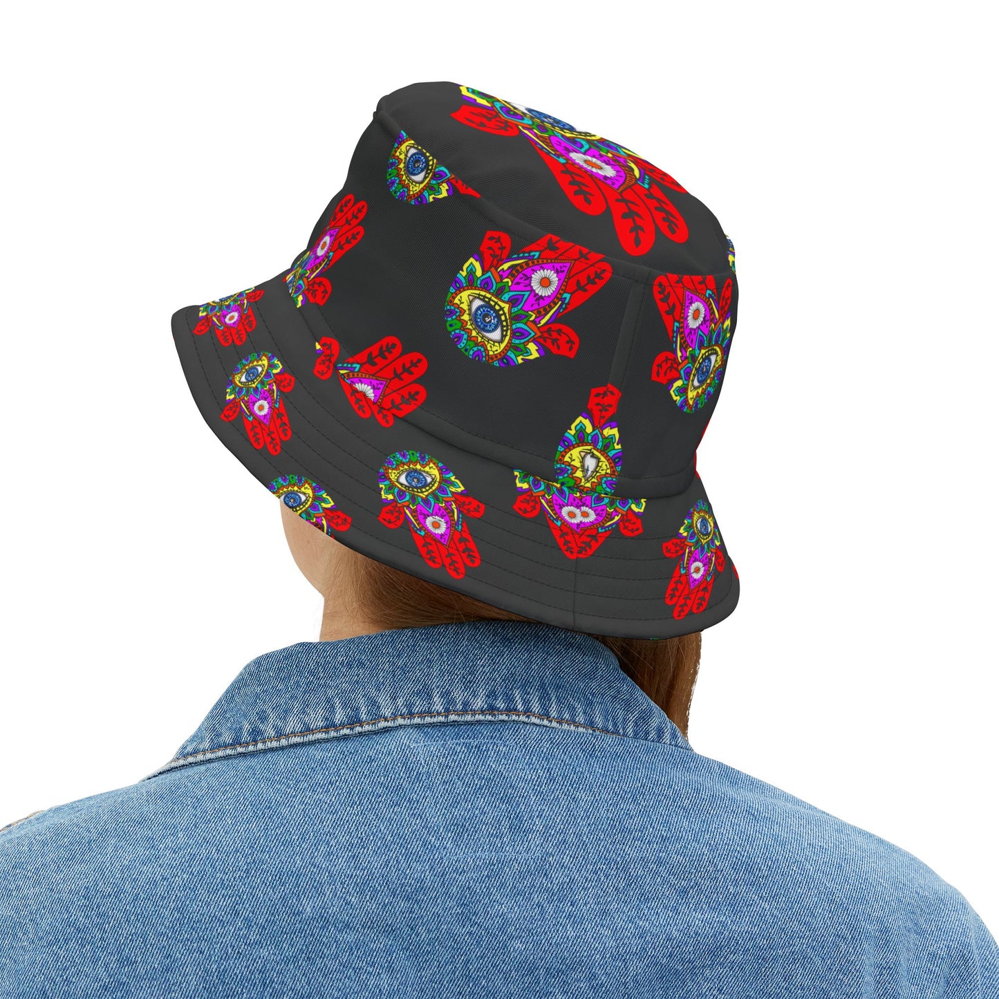 Bucket Hat (AOP) Hamsa Evil Eye Protection Hand of Fatima