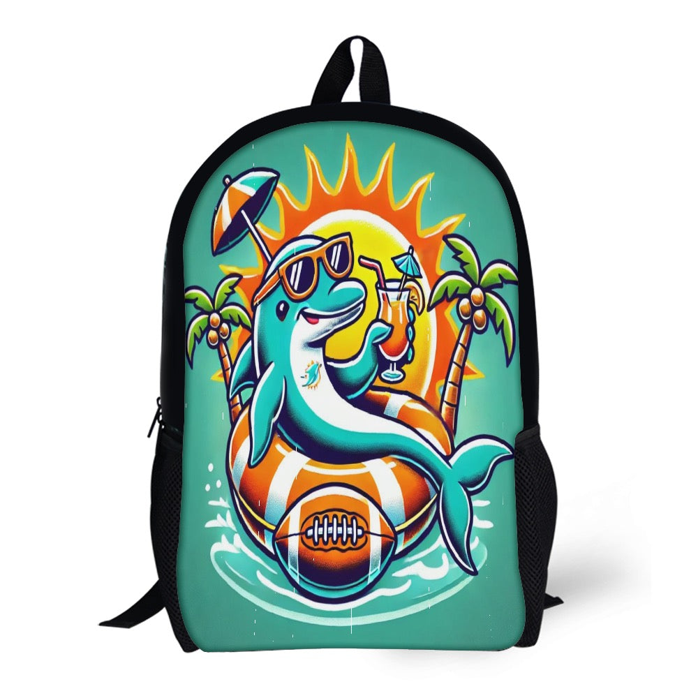 Miami Dolphins 17 Inch Shoulder Backpack