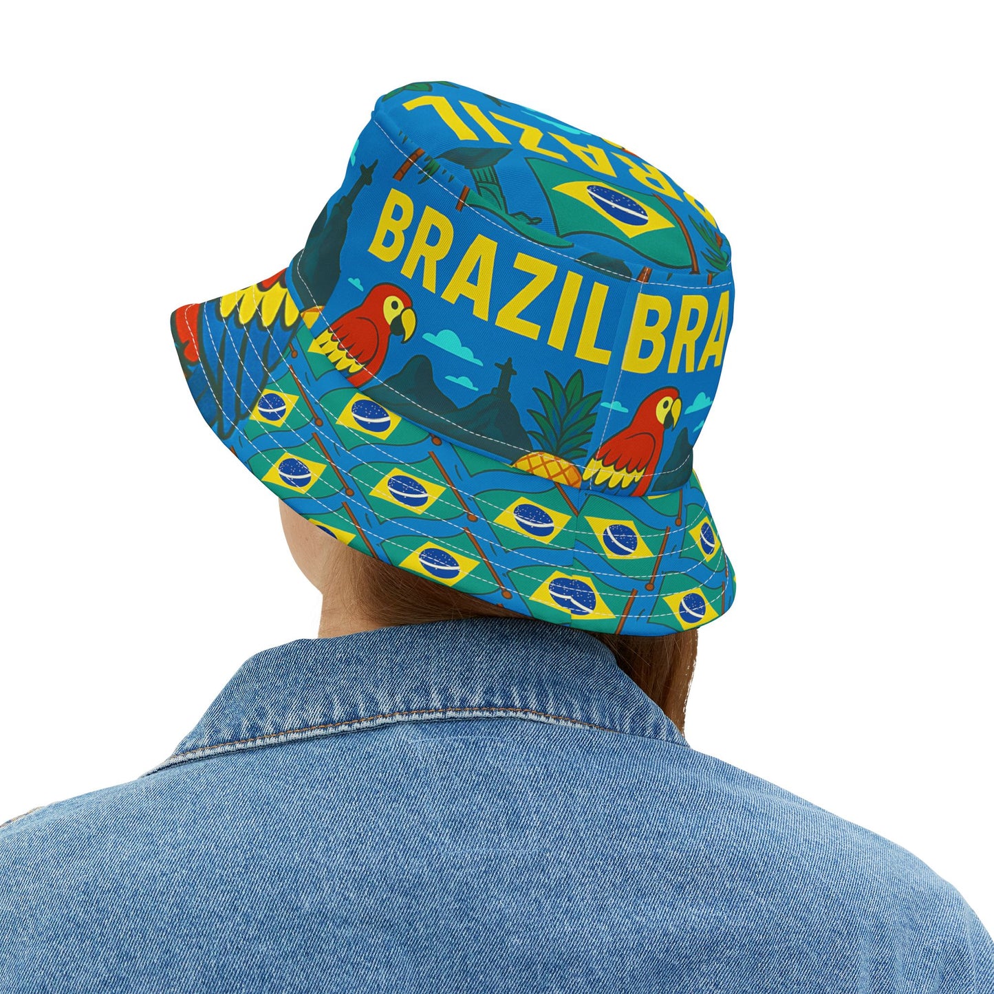 Brazil Bucket Hat Gift for Brazilian Mom Wife Her Country