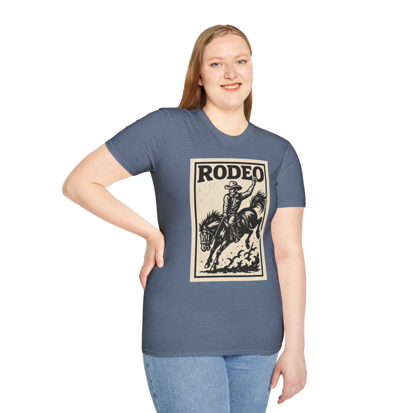 Rodeo Unisex Softstyle T-Shirt Cowboy Shirt Tee Western