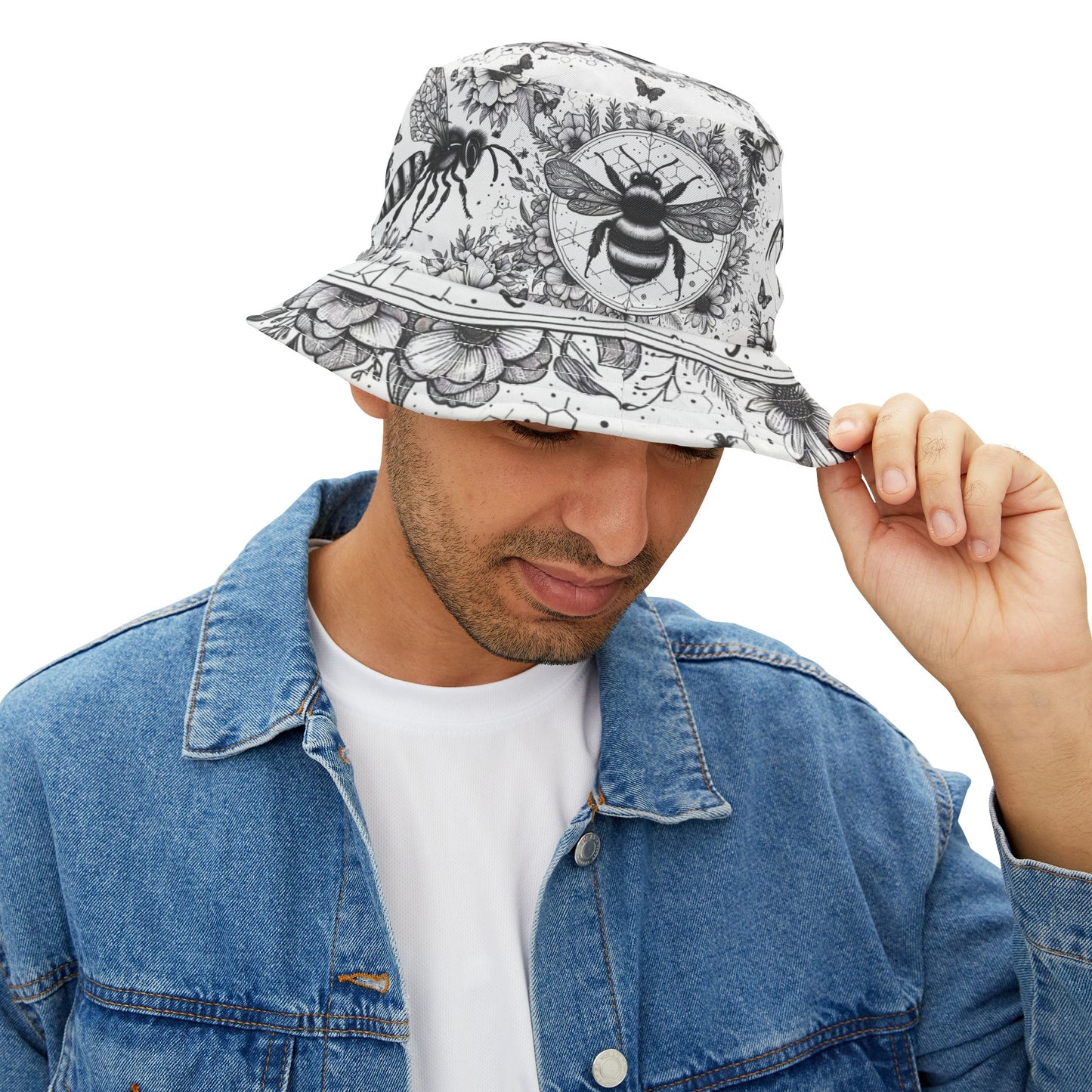 Bumblebee Bucket Hat Hunny Bee Gift for Vegan Boho Vegitarian